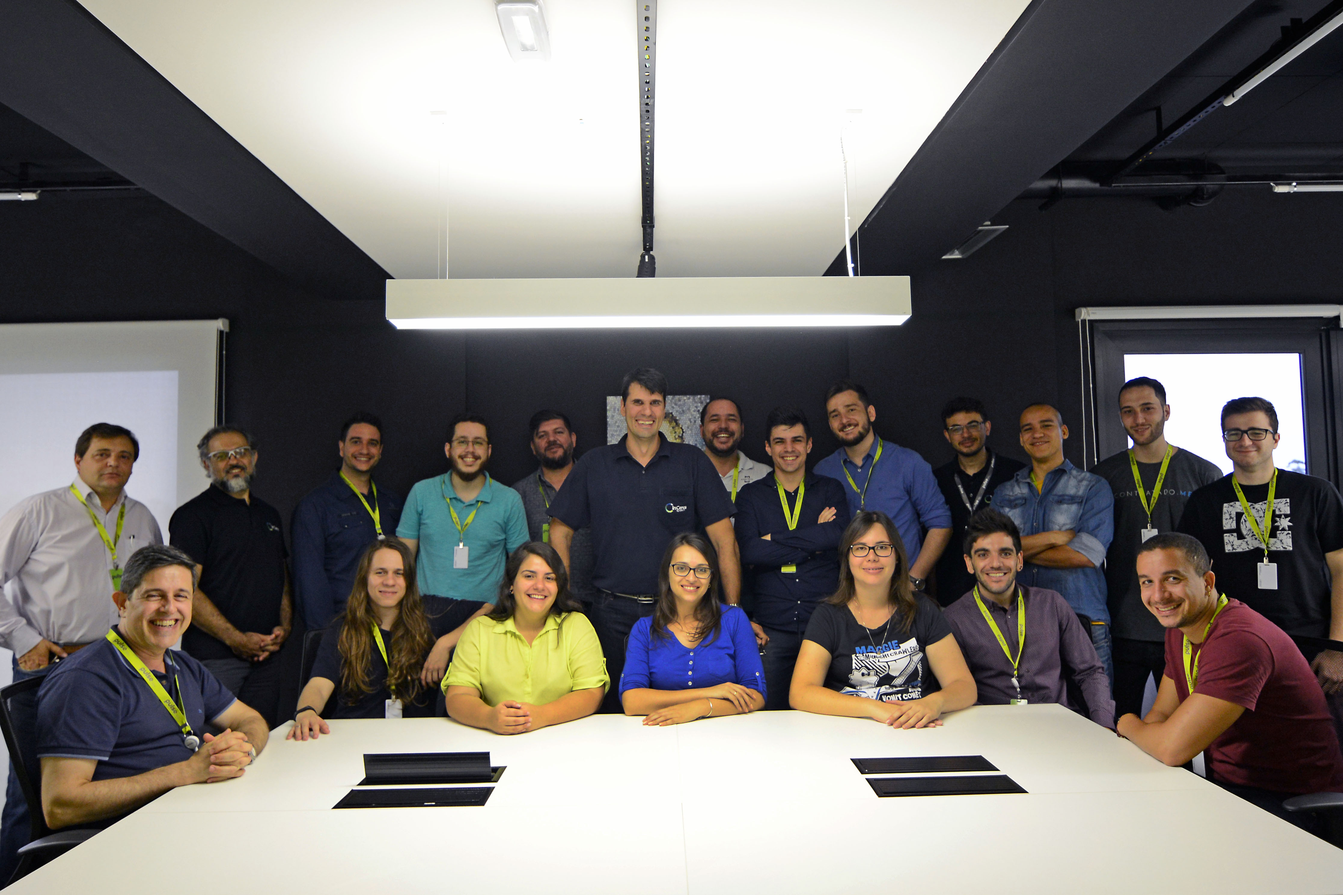 O time da InCeres reunido na inauguração da parceria com o Pulse - Hub de Inovação. (Foto: Amanda Vieira)